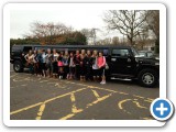 Hen do ready for action in our black stretched hummer idwal for upto 16 hens to party