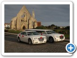 Baby Bentley car and Baby Bentley Limousine sat in the sun, the ideal package of vehicles for your special day