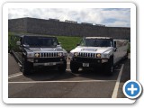 out in the southsea sun in our black hummer and white stretched chrysler 300 what a pair 